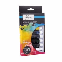 Tempera acrilica, Nassau Fine Art, 12 ml/tup, 8 culori