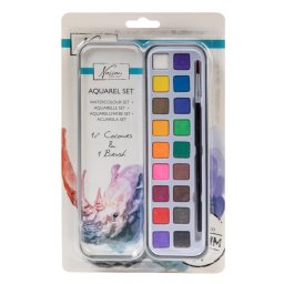 Set acuarele Creative Craft, 18 culori si pensula
