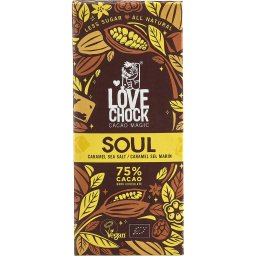 Ciocolata vegana cu 75% cacao si caramel sarat, fara gluten bio 70g