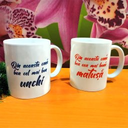 Set 2 cani "cel/cea mai bun(a)", ceramica personalizate