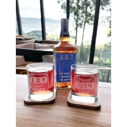 Set pahare personalizate de whisky cu sticla de 700 ml