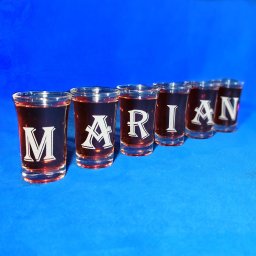 Set 6 pahare Shot, 30 ml, nume "Marian"