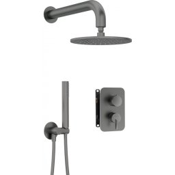 SILIA Set de Duș cu Montare Îngropată, cu BOX pentru Baterie finisaj titan BXYYDQSM