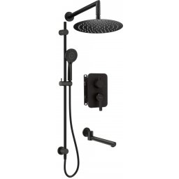 ARNIKA Set de Duș cu Montare Îngropată, cu BOX pentru Baterie finisaj negru BXYWNQAM