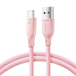 Multi-Color Series SA34-AC6 USB-A / USB-C Cable 100W Fast Transfer 1m - Pink