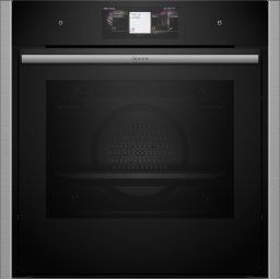 Cuptor incorporabil Neff B64VT73N0, Optiune aburi (Vario Steam), inox, 20 functii, Home Connect, sistem de autocuratare cu piroliza si Easy Clean, display TFT touch control, usa cu sistem Slide&Hide, SoftClose si SotfOpen, termometru pentru carne, Steam