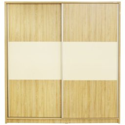Dulap Milano cu usi culisante, 206 x 220 x 60 cm, Sonoma / Vanilie