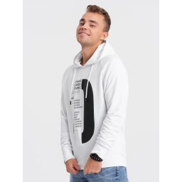 Ombre Men's printed HOODIE sweatshirt - white
