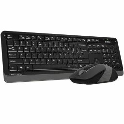 Kit tastatura si mouse wireless A4Tech FG1010 Grey 104 taste 2000 dpi negru/gri