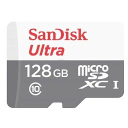 Card de memorie SanDisk Ultra microSDXC SDSQUNR-128G-GN3MA, 128 GB, UHS-I, Clasa10 + Adaptor SD