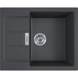Chiuveta S2D 611-62, Tectonite, 620x500mm, adancime Cuva 200mm, Negru