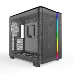 Carcasa Carcasa KING 95 Midi-Tower, Tempered Glass, ARGB, Fara sursa, Negru