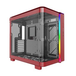 Carcasa Carcasa KING 95 Midi-Tower, Tempered Glass, ARGB, Fara sursa, Rosu