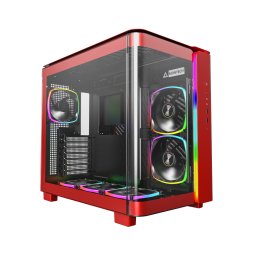Carcasa Carcasa PC KING 95 PRO Midi-Tower, Tempered Glass, ARGB, Fara sursa, Rosu