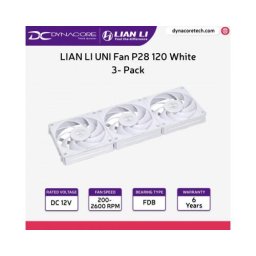Set 3 ventilatoare 120 mm UNI Fan P28 PWM White, design modular, fan controller inclus