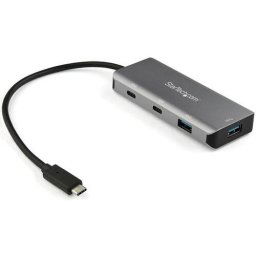 StarTech.com 4 Port USB C Hub w/ 2x USB A & 2x USB C, SuperSpeed 10Gbps USB Type-C 3.1/3.2 Gen 2 Hub, USB Bus Powered, Portable USB-C to USB Adapter Hub, Aluminum, 9.8" (25cm) Cable - Windows/macOS/Linux - hub - 4 ports