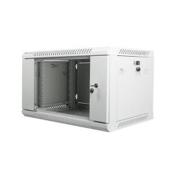 Dulap metalic montat pe perete din pachet demontabil , Lanberg , 4U , 600x600mm , 19” , Gri