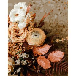 Set pictura pe numere, cu sasiu, Buchet delicat, 40x50 cm