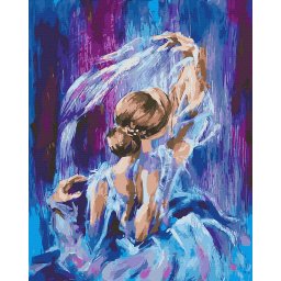Set pictura pe numere, cu sasiu, Dans, 40x50 cm