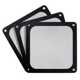 Set 3 filtre de praf Silverstone FF143 - 140mm, rama magnetica, culoare neagra, SST-FF143B-3PK