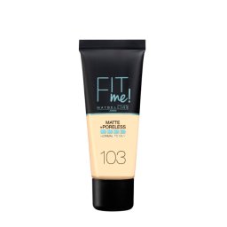 Fond de ten Maybelline New York Fit Me Matte Poreless, 103 - Pure Ivory, 30ml