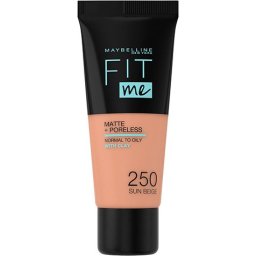 Fond de ten Maybelline New York Fit Me Matte Poreless, 250 - Sun Beige, 30ml