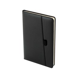 Agenda A5 efect piele, negru