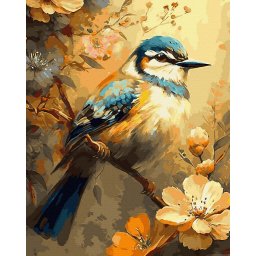 Set pictura pe numere, cu sasiu, Pitigoi, 40x50 cm