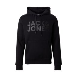 JACK & JONES Bluză de molton negru