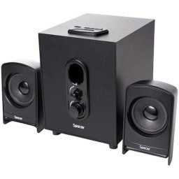 2.1, RMS: 20W (2 x 5W + 10W), subwoofer lemn MDF, USB/FM/RCA, Negru
