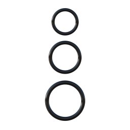 Pipedream Fantasy C-Ringz Silicone 3-Ring Stamina Set Black