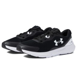 Under Armour Under Armour Kids Surge 3 Sneakers (Big Kid) BlackWhiteWhite
