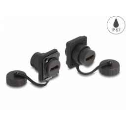 Modul D-type HDMI-A cu capac M-M IP67 waterproof, Delock 86971