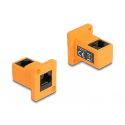Modul D-type de retea RJ45 M-M unghi 90 grade orange, Delock 87997