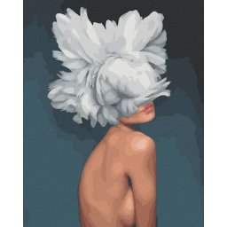 Set pictura pe numere, cu sasiu, Pene, 40x50 cm