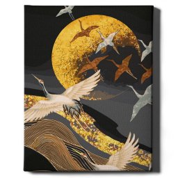 Set pictura pe numere, cu sasiu, Zbor - vopsea aurie, 40x50 cm