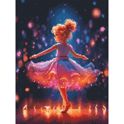 Set goblen cu diamante, cu sasiu, Micuta balerina, 30x40 cm