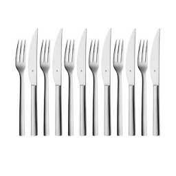 Set "Nuova" cutite si furculite friptura 12 piese