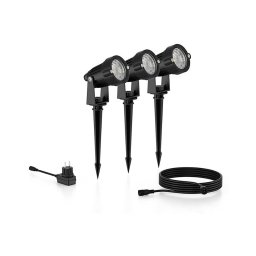 SET 3x spot LED de exterior Philips CAPER LED/1,5W/24/230V IP44