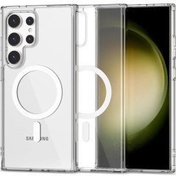 Husa Husă Tech-Protect FlexAir Hybrid MagSafe pentru Samsung Galaxy S24 Ultra S928, spate transparent, compatibilă MagSafe, transparentă