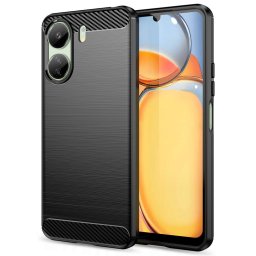 Husa Husă Tech-Protect Carbon pentru Xiaomi Poco C65 / 13C, textură carbon, neagră