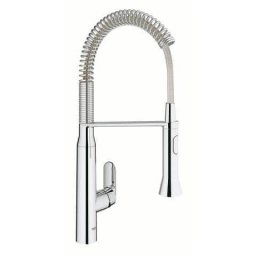 Baterie de bucatarie Grohe K7, pipa flexibila si dus, crom