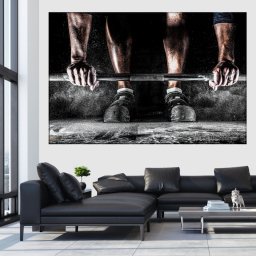 Tablou Canvas Barbat care Ridica Bara Greutati FGSC32 (Dimensiune LxH: 75x50cm)