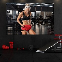 Tablou Canvas Model Fitness cu Abdomen Definit FGSC35 (Dimensiune LxH: 90x60cm)