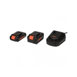 STHOR Set 2 acumulatori Li-Ion 4Ah+2Ah si incarcator pentru gama Sthor 20V