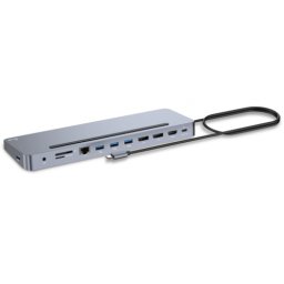Docking Station ITEC C31FLAT2PDPRO, Argintiu