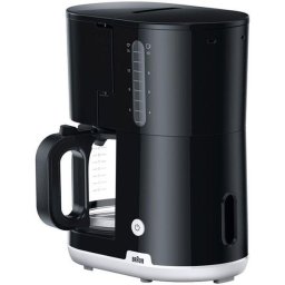 Cafetiera BRAUN Breakfast1 KF1100BK, 1.38l, 1000W, 10 cesti, negru-alb