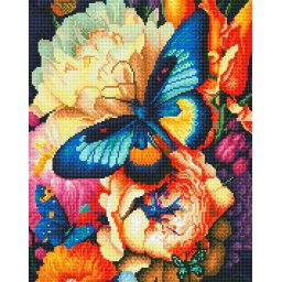 Set goblen cu diamante, cu sasiu, Aripi de culoare, 40x50 cm
