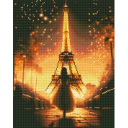 Set goblen cu diamante, cu sasiu, Paris de vis, 40x50 cm