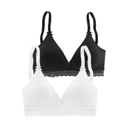PETITE FLEUR Sutien negru / alb